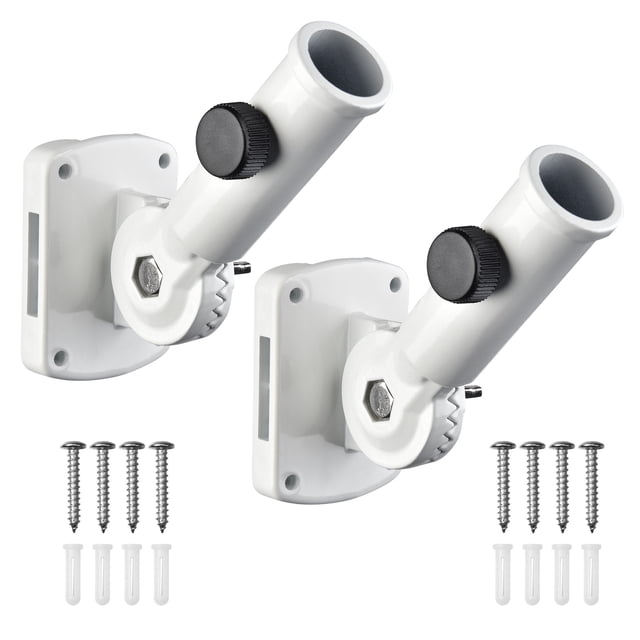 Yescom Adjustable Flag Pole Holder Wall Mount Bracket Aluminum Fit 1" Diameter 2 Pack