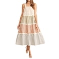 thumbnail image 2 of Yunliwuli Women Sleeveless Nightgowns Summer Patchwork A-Line Night Dress with Pockets Lightweight Sleep Dress Cute Sleepwear, 2 of 10