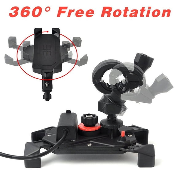 Acaige UNIVERSAL Motorcycle Phone mount with charger - Width up to 6"