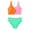 Green, variant on GYRATEDREAM Girls Swimsuit Bathing Suits Criss Cross Bikini Set Two Piece Girls' Swimwear Solid Color Bathing Suit for 8-12Y