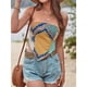 thumbnail image 5 of Camisa de fiesta y playa para mujer con estampado floral y espalda descubierta, 5 of 8