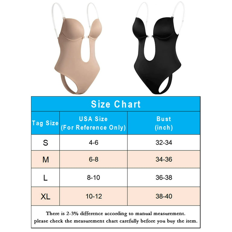 Backless Built in Bra Body Shaper,Sexy Push Up Seamless Corset Bodysuit,Invisible  Strap Underwear,Breathable Deep V Shapewear (34/M, White) : :  Clothing, Shoes & Accessories