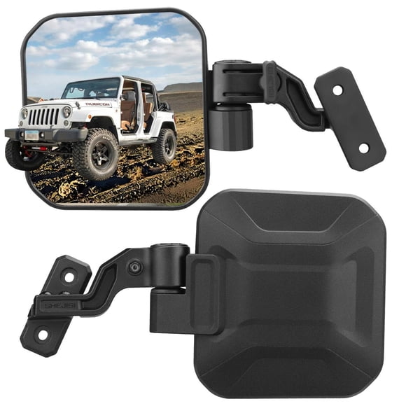 Espejos SHEJISI para Jeep Wrangler sin puertas compatibles 1997-2018