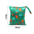 thumbnail image 2 of 2pcs Cloth Diaper Wet Dry Bags Waterproof Reusable Travel Beach Pool Daycare Soiled Baby Items Yoga Gym Bag for Swimsuits or Wet Clothes, 2 of 5