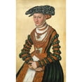 thumbnail image 2 of Lucas Cranach the Younger 13x18 Black Ornate Wood Framed Double Matted Museum Art Print Titled - Portrait of a Lady, 2 of 5