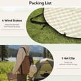 thumbnail image 4 of 2-in-1 39¼”D Brown Waterproof Picnic Blankets & Tote Bag, Medium Picnic Mat for Camping, Grass, and Park, Foldable 3-Layer Outdoor Blanket, Sand-Free Beach Blanket with 1 Clip and 4 Stakes, 4 of 5