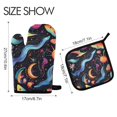 thumbnail image 2 of Yayeee Oven Mitts and Pot Holder Set of 2 Heat Resistant Kitchen Gloves Baking Hot Pad, Zodiac Stars, 2 of 5