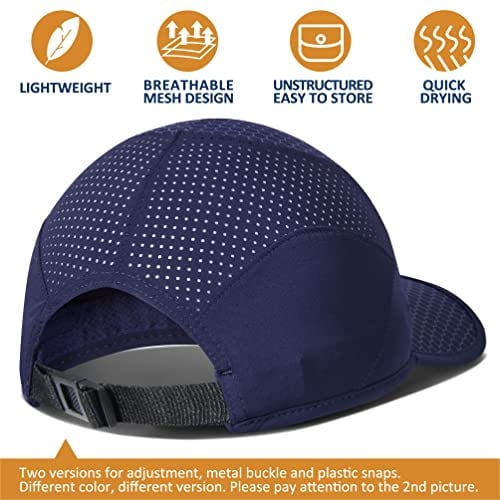 Gadiemkensd Sport Cap,soft Folding Brim Lightweight Running Hat Breathable Baseball Cap Quick Dry Sport Caps Cooling Portable Sun Hats For Men And Wom