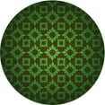 thumbnail image 1 of Ahgly Tapis Rond Lavable en Machine Intérieur Transitionnel Gris Minuit, 5 Pieds Rond, 1 of 7