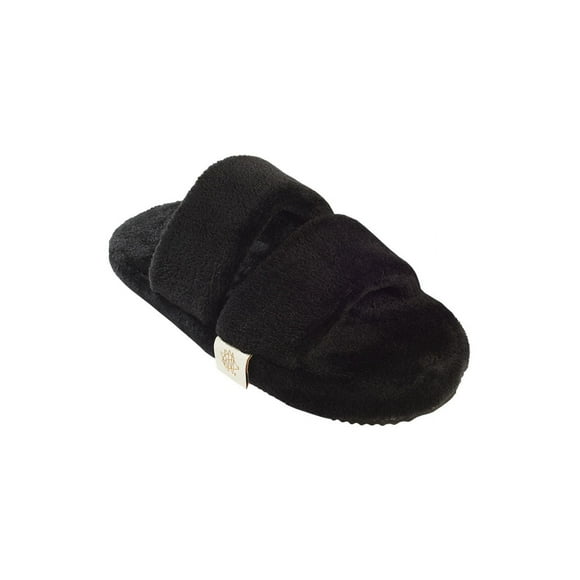 Pantufla Erizo Donna Plataforma Abierta doble banda color Negro