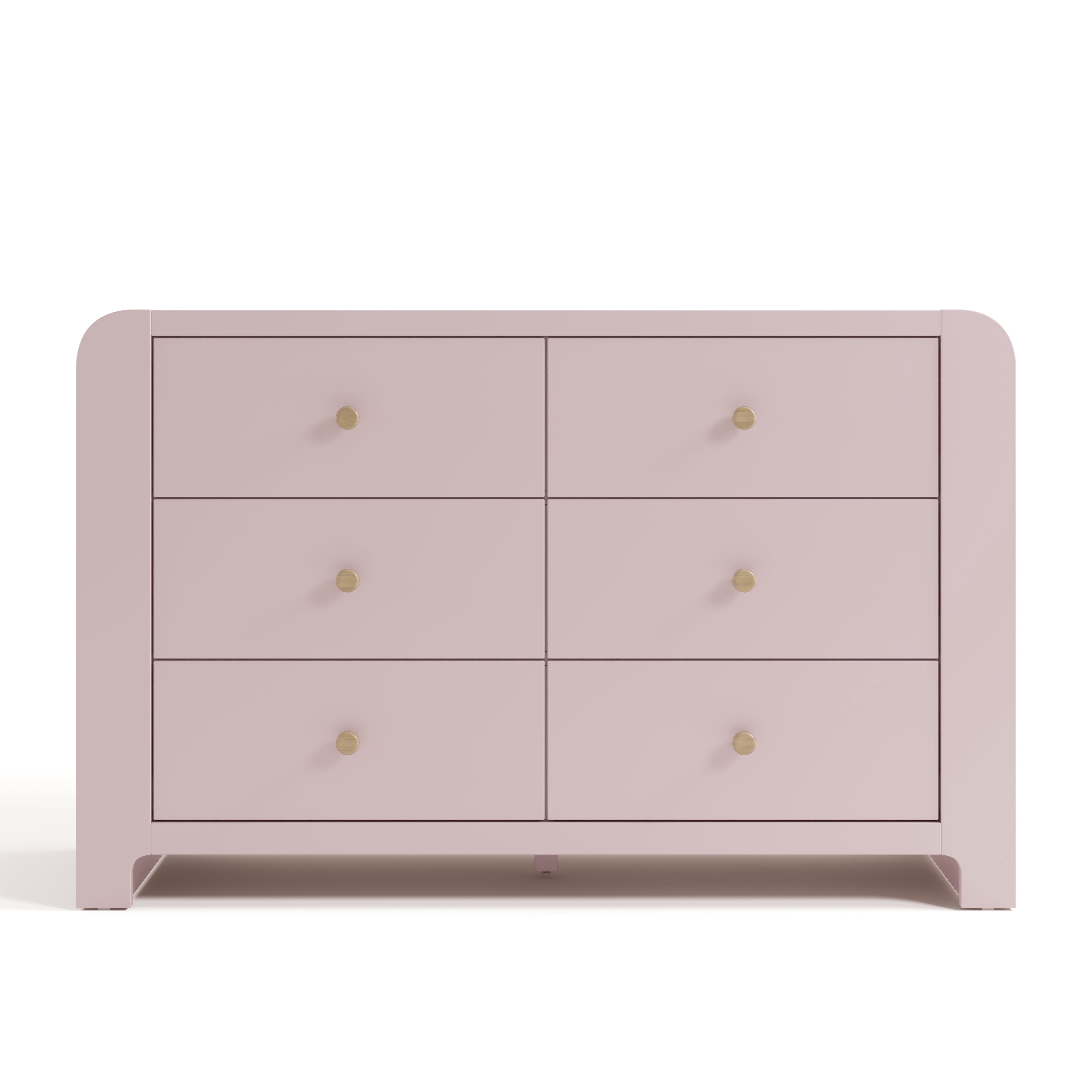 Graco Read-with-Me 6 Drawer Chest with Bookshelves, Blush with Driftwood