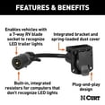 thumbnail image 2 of CURT 57003 LED-Compatible 7-Way RV Blade Vehicle-Side Trailer Wiring Adapter, 2 of 3