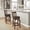 Dark Grey, variant on iNSPIRE Q Shapel Transitional Cherry Finish PU Swivel Bar Height Bar Stools, Black