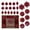 Red-24pcs, variant on 16pcs Christmas Baubles Ornaments Set, Xmas Ball Decorations for Tree, Wine Red and Dark Green, Shatterproof Holiday Ornaments for Home Party, Multicolor