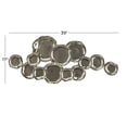 thumbnail image 3 of DecMode Silver Aluminum Metal Plate Wall Decor with Uneven Edges, 3 of 7