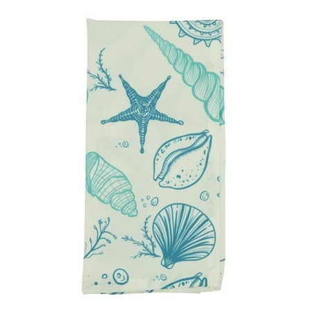 

Saro Lifestyle 1022.BL20S 20 in. Seashell Design Square Table Napkins Blue - Set of 4