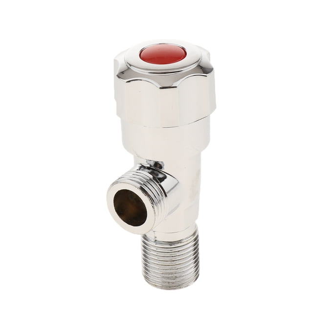 Conector de Tubo de Agua Zulema Aleación Válvula de Ángulo Paquete de 2 Cuerpo Plateado