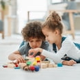 thumbnail image 3 of 1 juego de rompecabezas de clavijas geométricas de madera con formas para niños, desarrollo de habilidades motoras finas, juguete educativo de tornillos y bloques para niños y niñas, 3 of 8