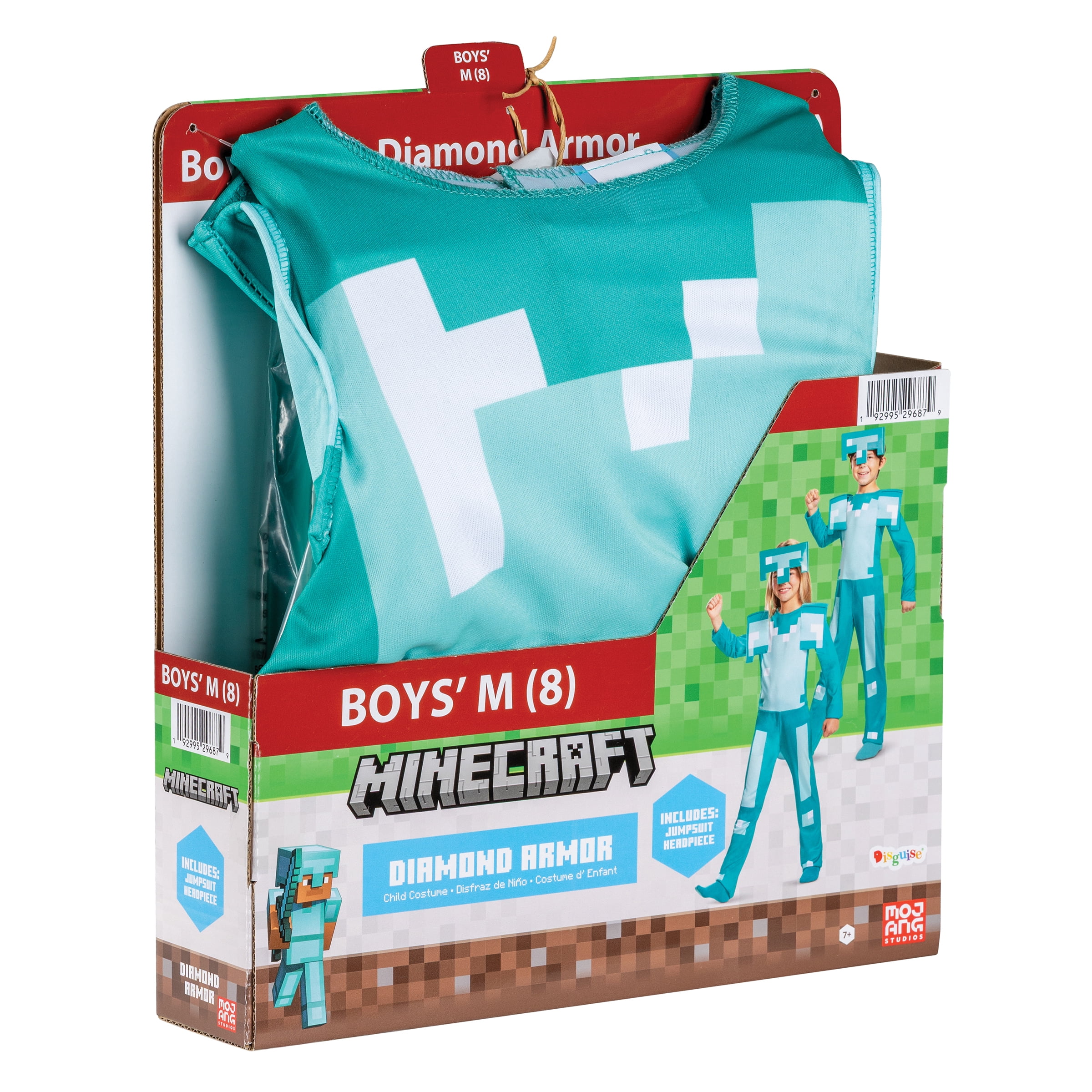 Minecraft Diamond Armor Halloween Costume for Children, Boys Size M (8), by Disguise