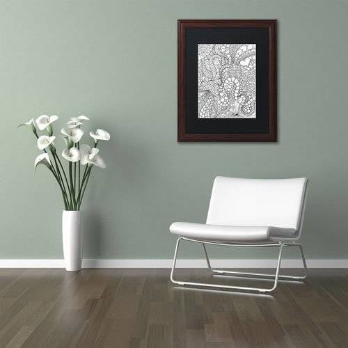 Trademark Fine Art "Mixed Coloring Book 62" Canvas Art by Kathy G. Ahrens, Black Matte, Wood Frame