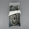 thumbnail image 2 of Ambesonne Vintage Bedding Set 4 Pcs, Steering Wheel Grunge, Queen, Charcoal, 2 of 3