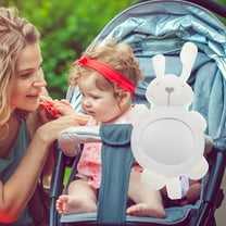 CRILSTYLEO Baby Car Mirror White 1Pcs 15.72X7.86X2.55in