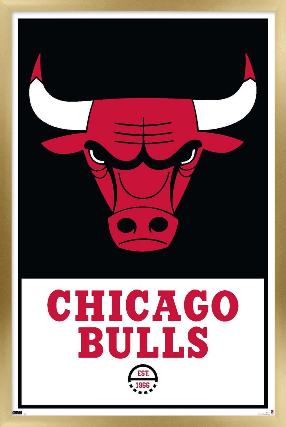 NBA Chicago Bulls - Logo 21 Wall Poster, 22.375" x 34" Framed