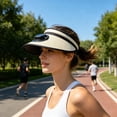 thumbnail image 4 of Mecorevxz Outdoors Sun Protection Hat and Summer Rechargeable Solar-Powered Fan Visor and Wide-Brimmed UV Resistants Open-Top Sun Hat(B), 4 of 7