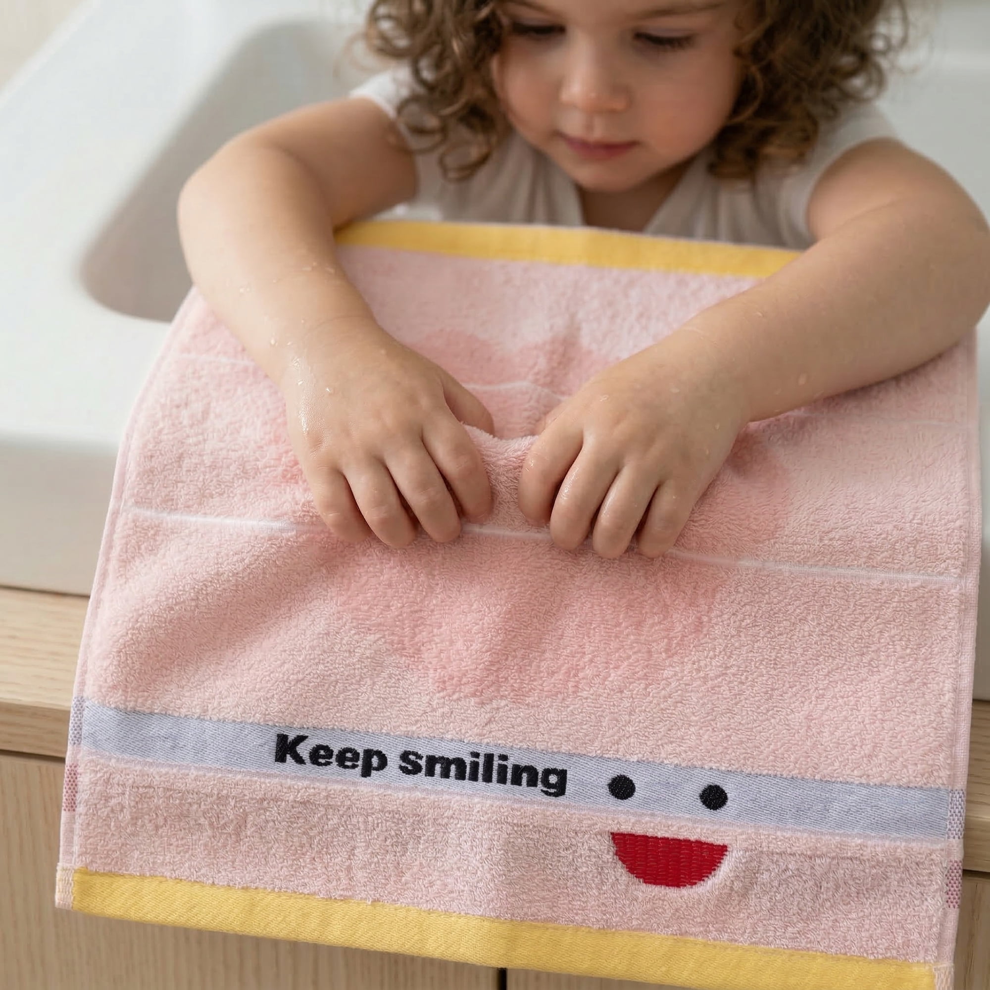 Unique Bargains Embroidery Cotton 13 x 13 Inches Soft Absorbent Washcloths Peach Pink 6pk