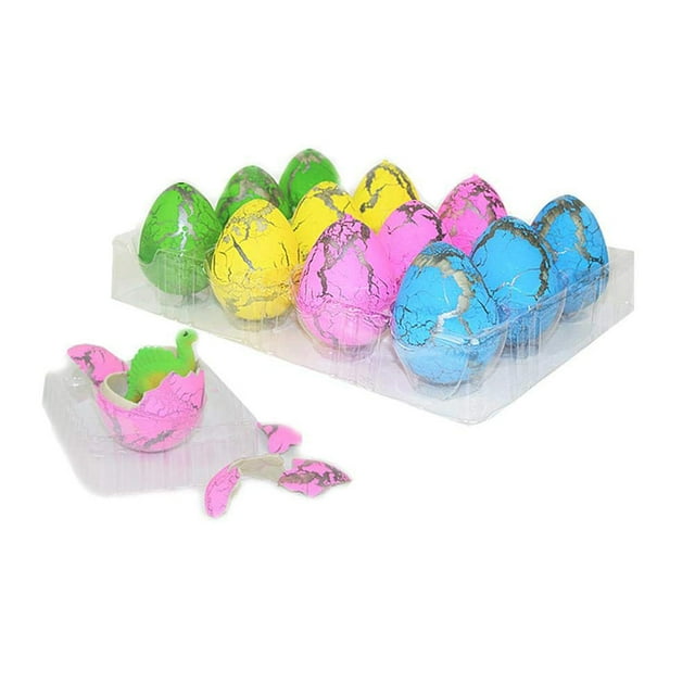 12 huevos de dinosaurio que se inflan y eclosionan con agua, juguete para niños, huevos de dinosaurio mágicos que crecen y eclosionan