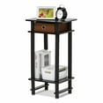 thumbnail image 2 of Furinno Turn-N-Tube Tall End Table with Bin, Espresso/Brown, 2 of 5