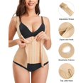 thumbnail image 3 of Women Waist Trainer Corset Tummy Control Zipper Vest Workout Body Shaper Cincher Tank Top with Straps, 3 of 7
