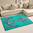 thumbnail image 2 of Coolnut Lightweight Carpet Mats, 31 x 20 inches Area Soft Rugs Floor Mat Doormat Decoration for Rooms Entrance Anchor On Green Pattern, 2 of 6