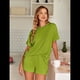 thumbnail image 5 of Conjuntos de Pijama de Corta para Mujer, Color Verde, Talla L, 5 of 8