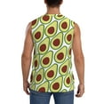 thumbnail image 4 of Goofa Avocado Printed Men's Sleeveless T-Shirt - Athletic Gym Workout Tank Top for Men - Moisture-Wicking, UPF 30+ Quick-Dry Muscle Tee-, 4 of 8