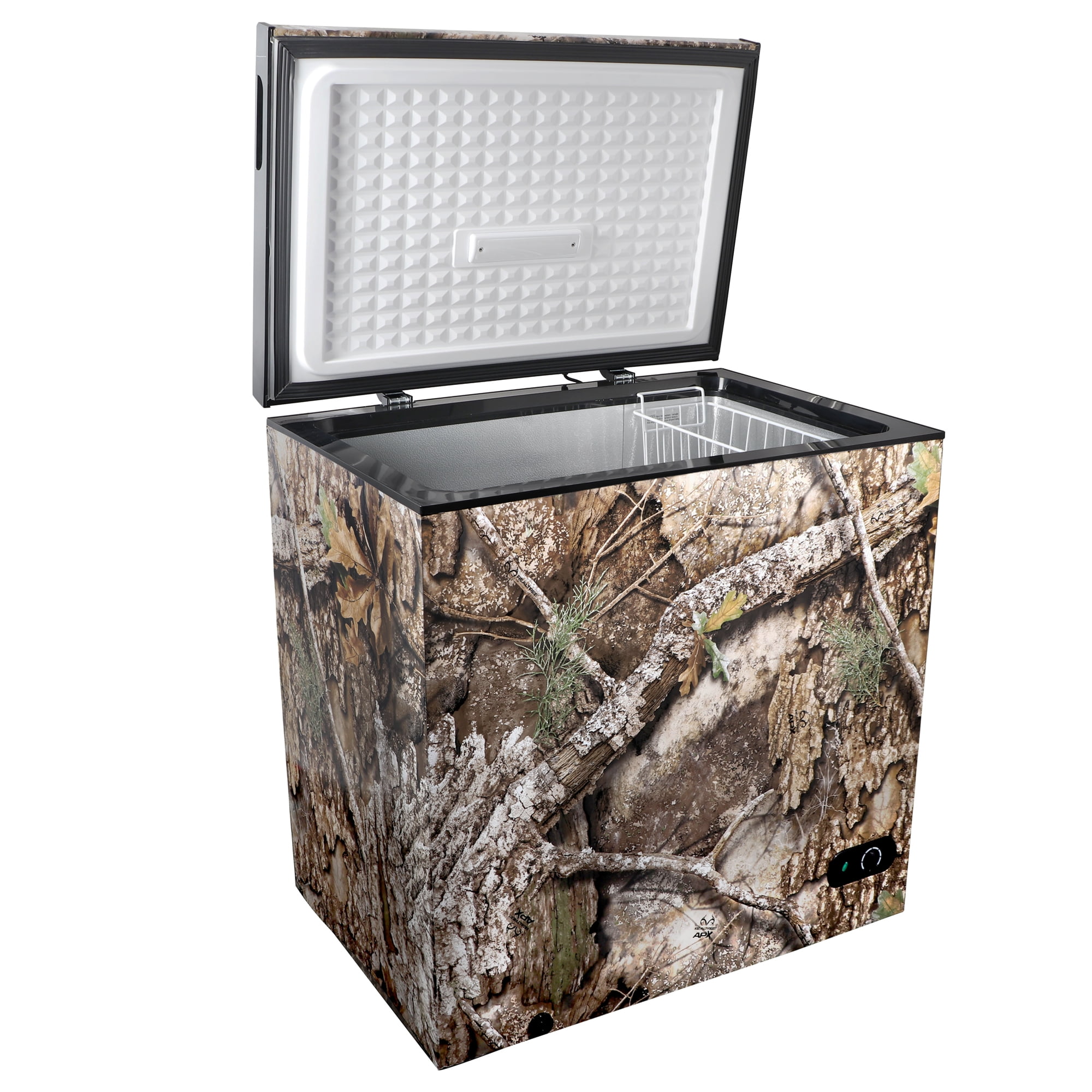 Realtree 7 Cu Ft Chest Freezer, Camouflage – Manual Defrost Freezer for Garage, Hunting, Outdoor Storage, Game Meat Storage