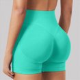 thumbnail image 2 of KPOPLK Women's Biker Shorts 4" - Yoga Shorts No Front Seam High Waisted Womens Workout Gym Booty Scrunch Butt Shorts,Mint Green,Size S, 2 of 5