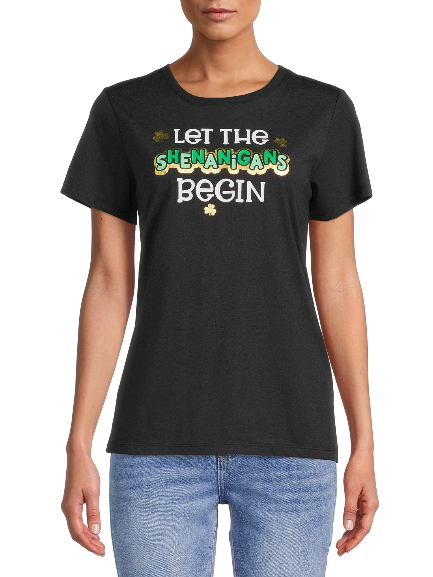 Way to Celebrate Women's Shenanigans Graphic T-Shirt