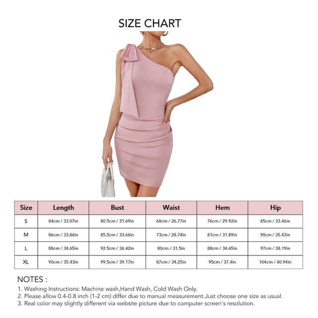 Vestido Ajustado Sexy de un Hombro para Mujer Vestido de Fiesta de Cóctel Ajustado ANGGREK Otros