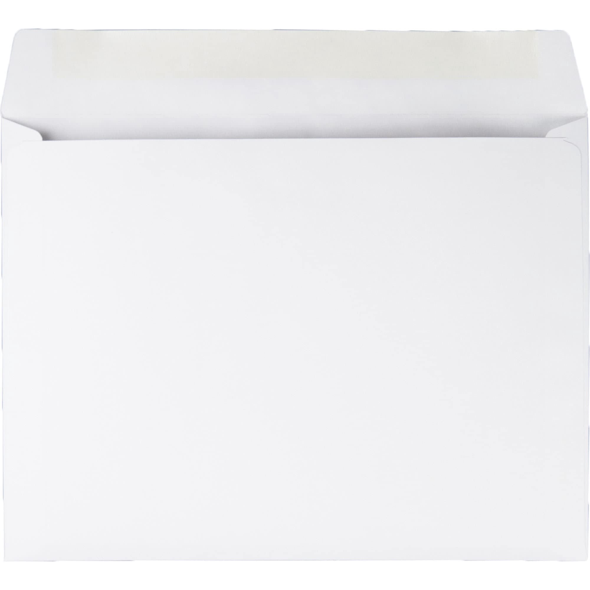 Quality Park Open Side Booklet Envelopes - Booklet - 1by2 - 12"W x 9" L- 28 lb - Gummed - Paper - White
