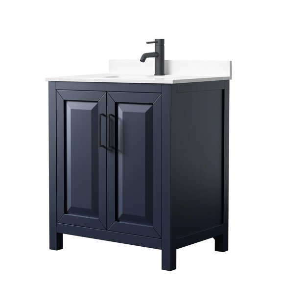 Wyndham Collection WCV252530SBBWCUNSMXX Daria 30" Free Standing Single Basin Vanity Set -
