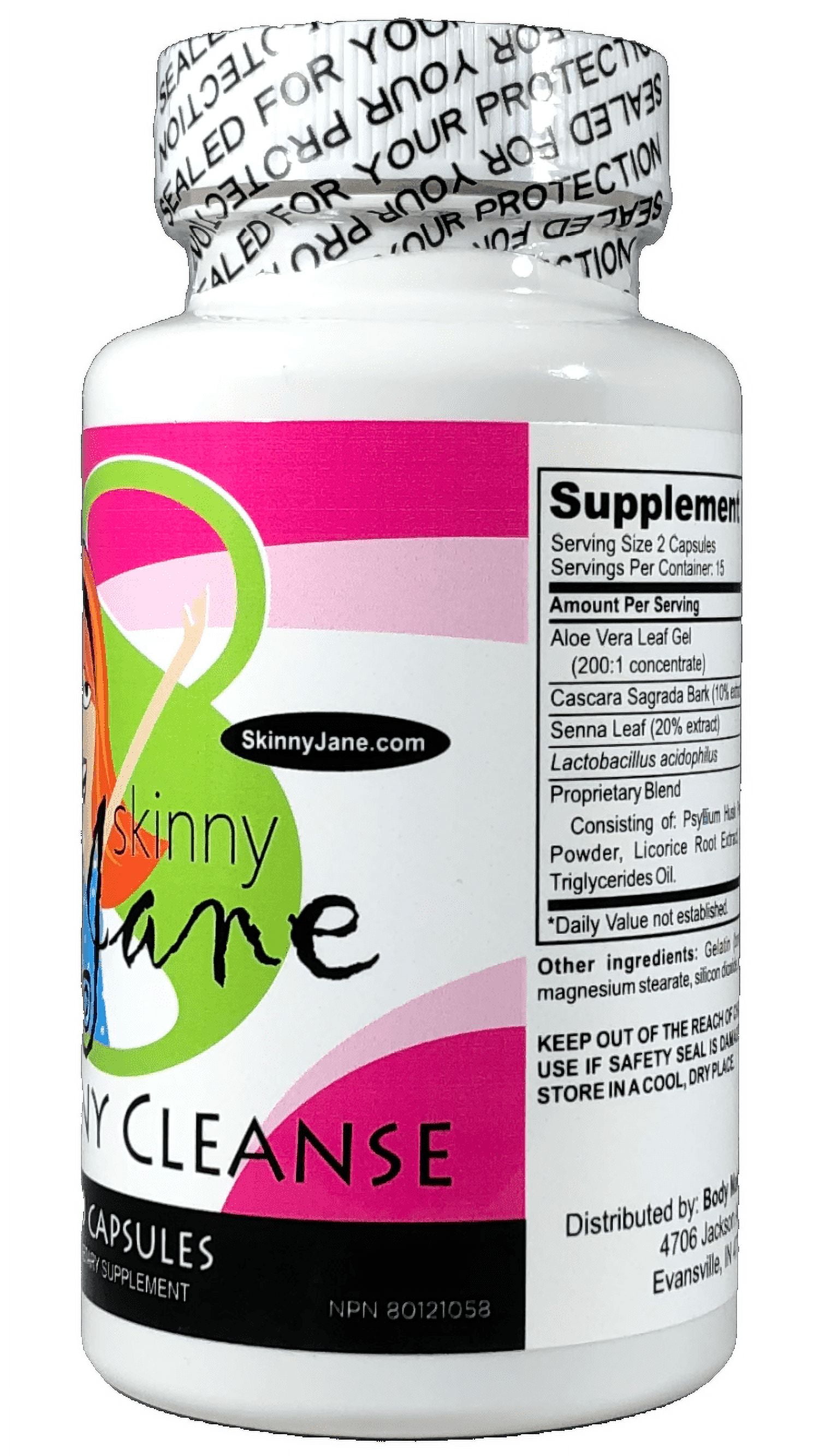 Skinny Jane Skinny Cleanse - Natural Daily Cleanse Supplement - Supports Digestive Health - Eases Bloating - 15 Day Supply