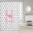 thumbnail image 2 of Manfei Cartoon Coquette Bowtie Shower Curtain 72Wx78L,Alphabet S Pattern Bath Curtain, 2 of 5