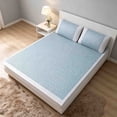 thumbnail image 5 of Cooling Rattan Mat Set Summer Foldable Ice Silk Mattress Pad with Pillowcases Breathable for Student Dormitory Bedroom 59x90in, 5 of 7