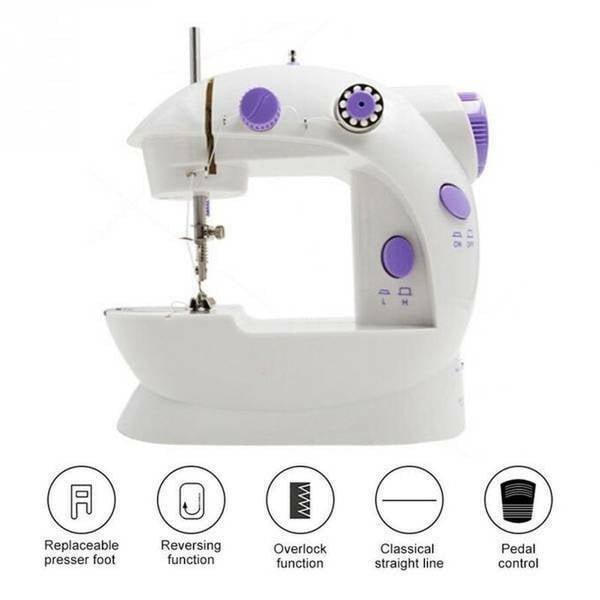 EAYSG Portable Electric Sewing Machine Mini 2Speed Double Thread