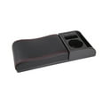 thumbnail image 1 of Mistaha Universal Car Armrest Storage Box Extension with Cover, Heightening Pad, Retractable, Rechargeable, Easy Installation (Curved Style, Black with Red Stitching), 1 of 7