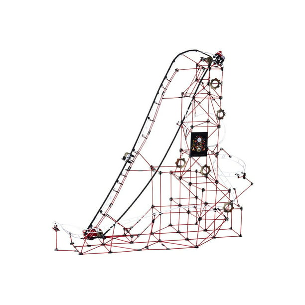 Schwarz Childrens Build-A-Roller-Coaster Model Kit, Kids Engineering Construction for Logic &amp; STEM Development, 753Piece Set W/ Rods &amp; Connectors, Red/Black - Walmart.com