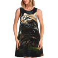 thumbnail image 1 of Fotbe Realistic Style Cute Cat Vestido de Verano sin Mangas para Mujer – Vestido Midi Línea A, Estilo Camiseta Floral, Vestido Playero Casual y Fluido, 1 of 7