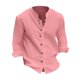 thumbnail image 5 of Autumn And Winter Men's Retro Long Sleeved Cotton Linen Shirt Solid Casual TopL, 5 of 5