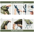 thumbnail image 6 of Backpacking Chair Ultralight Camping Chairs Foldable Compact, Supports 330 LBS, 6 of 10
